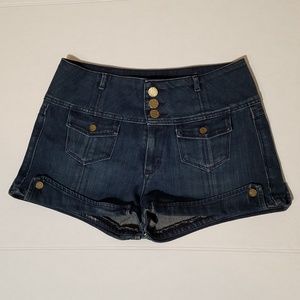 ONE TUFF BEBE STRETCH CUFFED JEAN SHORTS